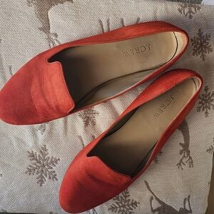 J. Crew Women's Vibrant Red Suede Flats